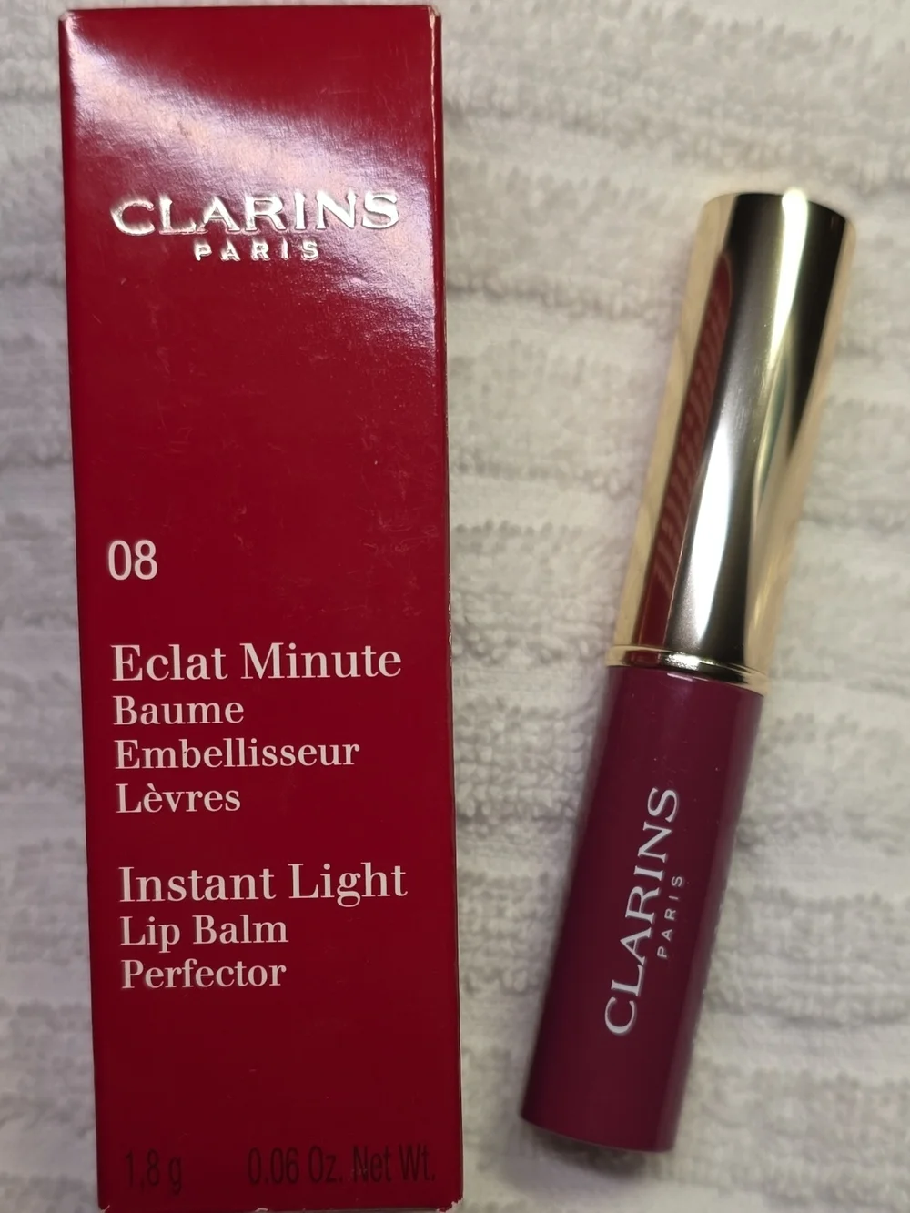 Clarins Instant Light Lip Balm Perfector - Deep Berry Pink